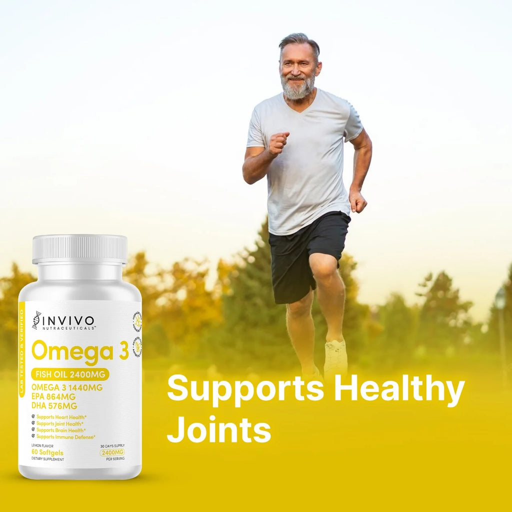 Omega 3 Fish Oil Supplements 60 Soft gels 2400 mg G312