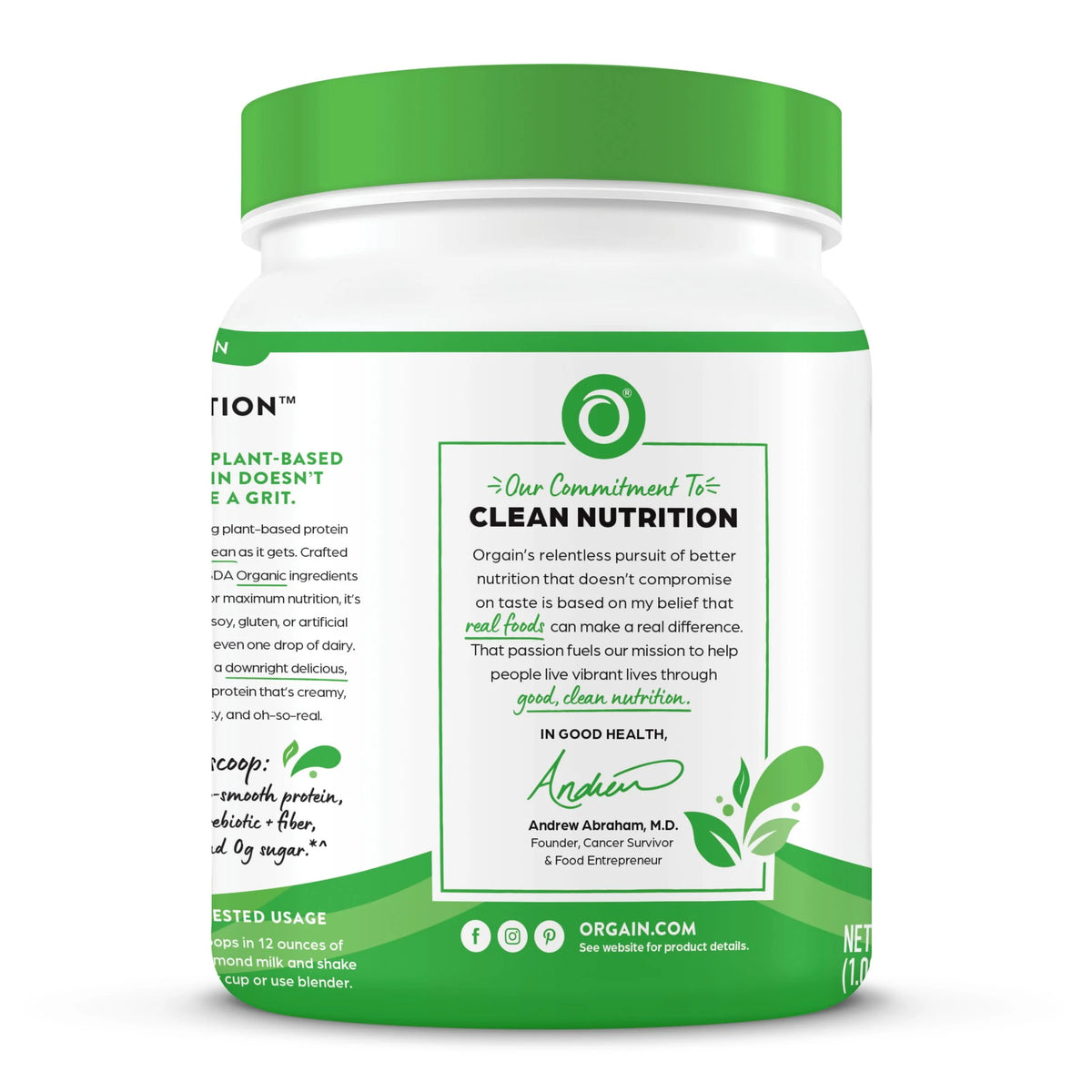 Organic Vegan Vanilla Bean Protein Powder P7173