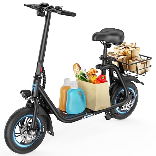 Electric Scooter with Seat, 450W Motor, Foldable X190