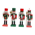 18cm 4 Pieces Wooden Nutcracker Soldier Table Decoration D301