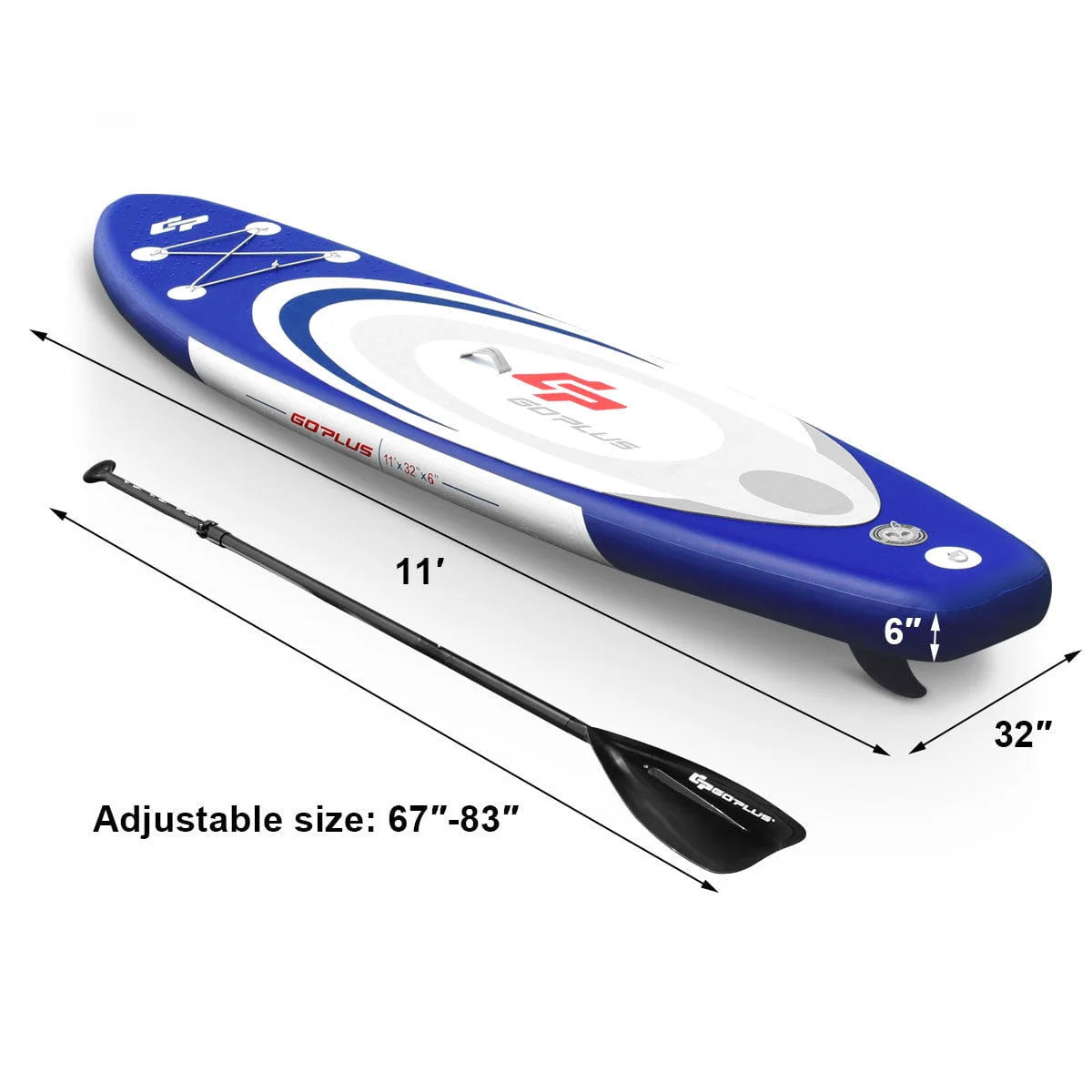 11' Inflatable Stand up Paddle Board W51248