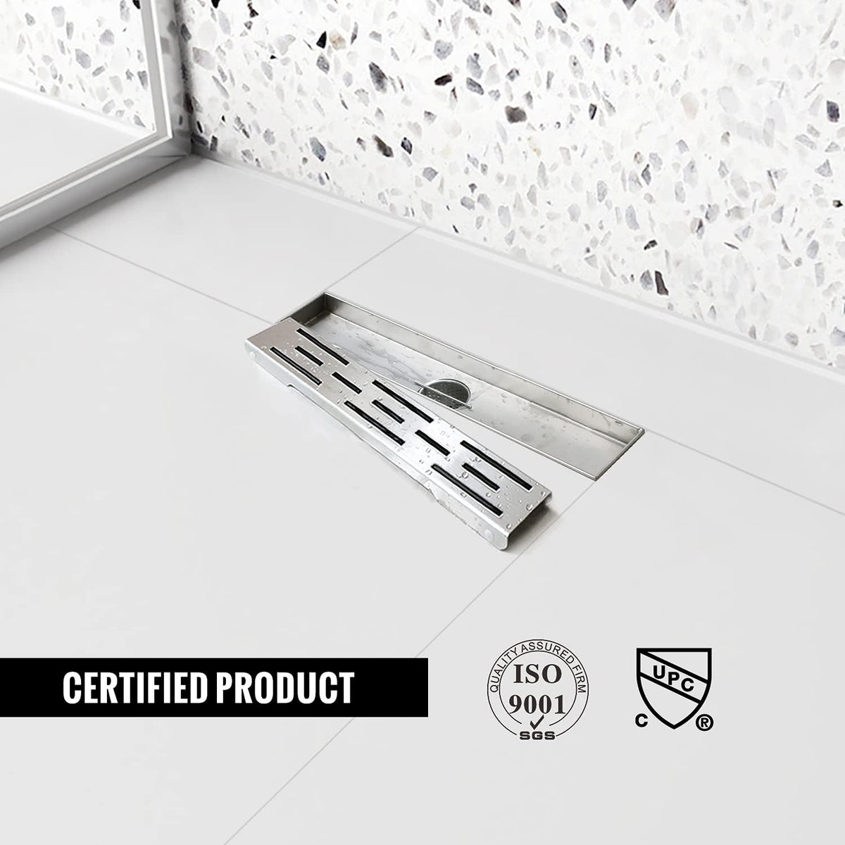 Linear Shower Drain 60 inch Brushed 304 Stainless Steel O6193