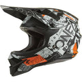 Black/Grey/Orange Racing Helmet T7438