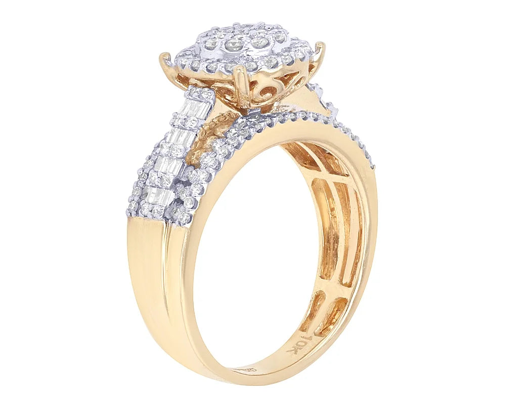 10K Yellow Gold Diamond Engagement Ring T312