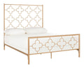 Antique Gold Lattice Metal Full Bed A251