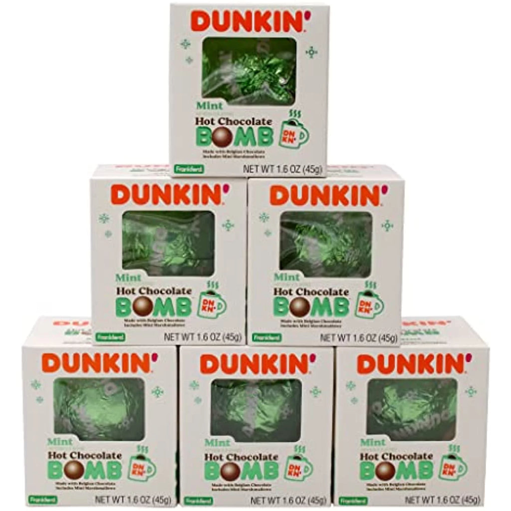 Mint Hot Chocolate Bomb Pack Of 6 Belgian Milk Chocolate with Mini Marshmallows 1.6 Ounce N720317