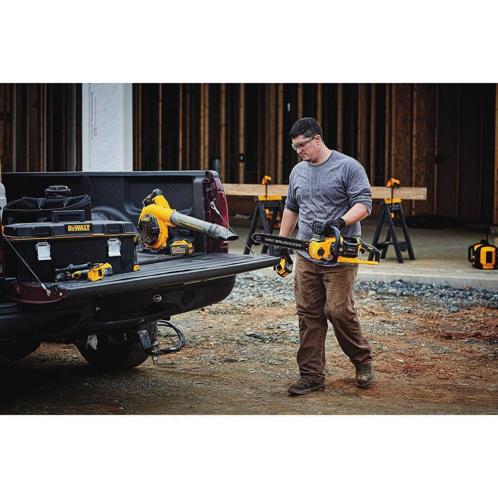 16 in. 60V Max Cordless Brushless Chainsaw with 3.0Ah Battery & Charger with Handheld Blower B1838
