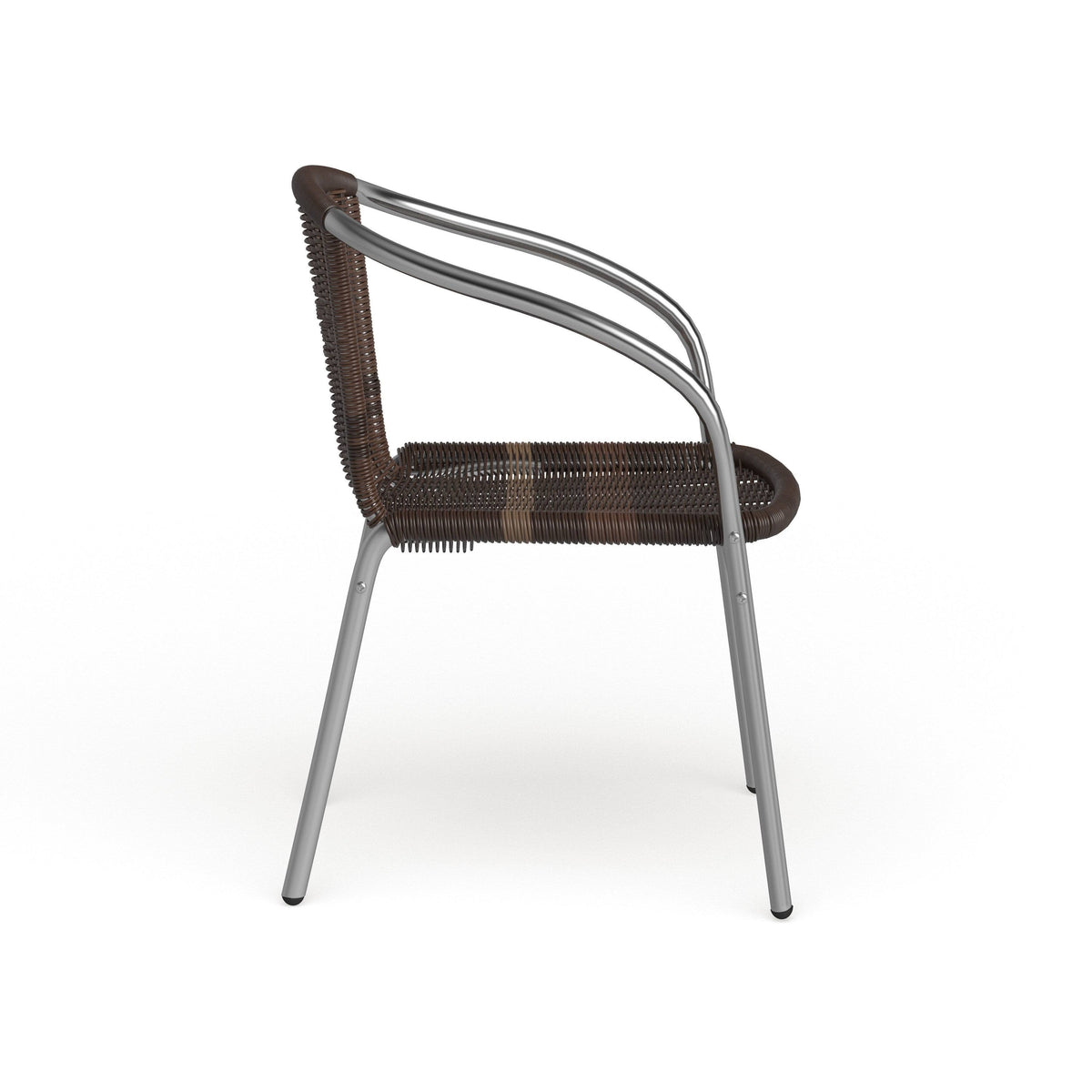 Aluminum and Rattan Stack Chair T6373
