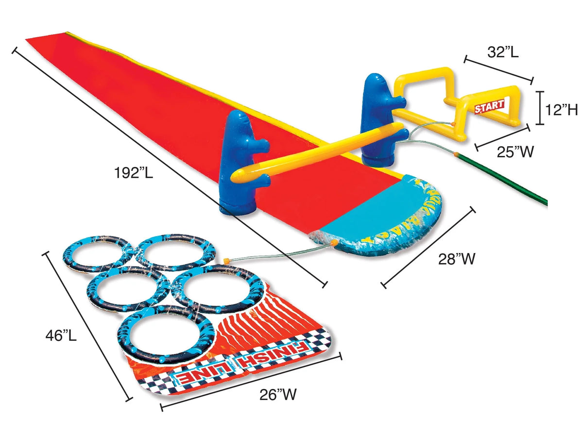 2-in-1 Obstacle Course Water Slide W44866