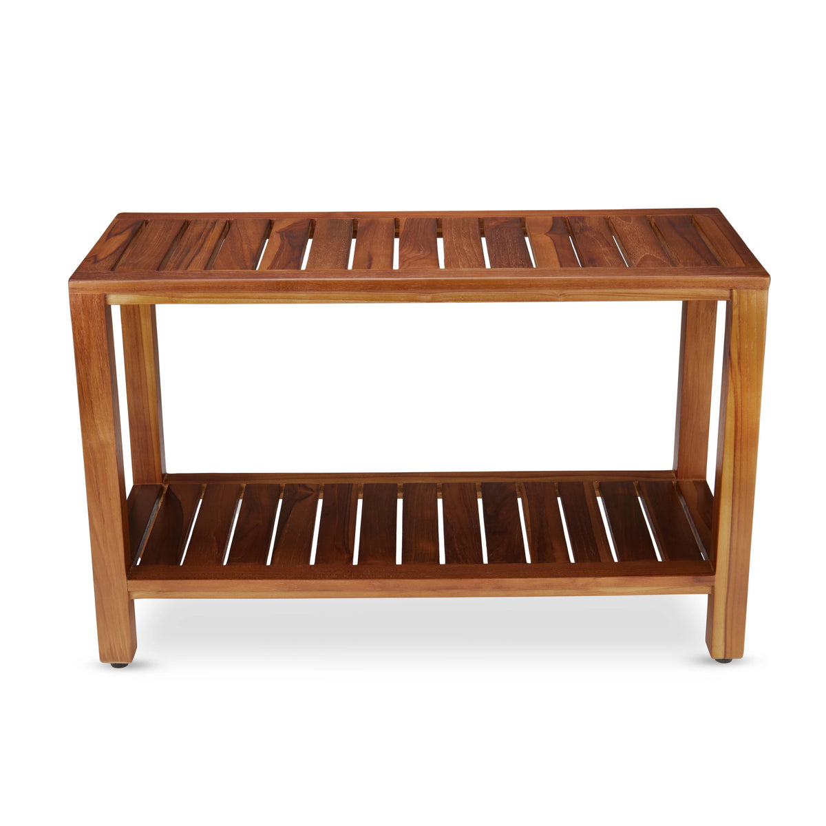 30 Inch Teak Shower Bench with Shelf A430