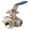 3/4 in 3-Way 3-Piece 316 Stainless Steel Ball Valve E289931