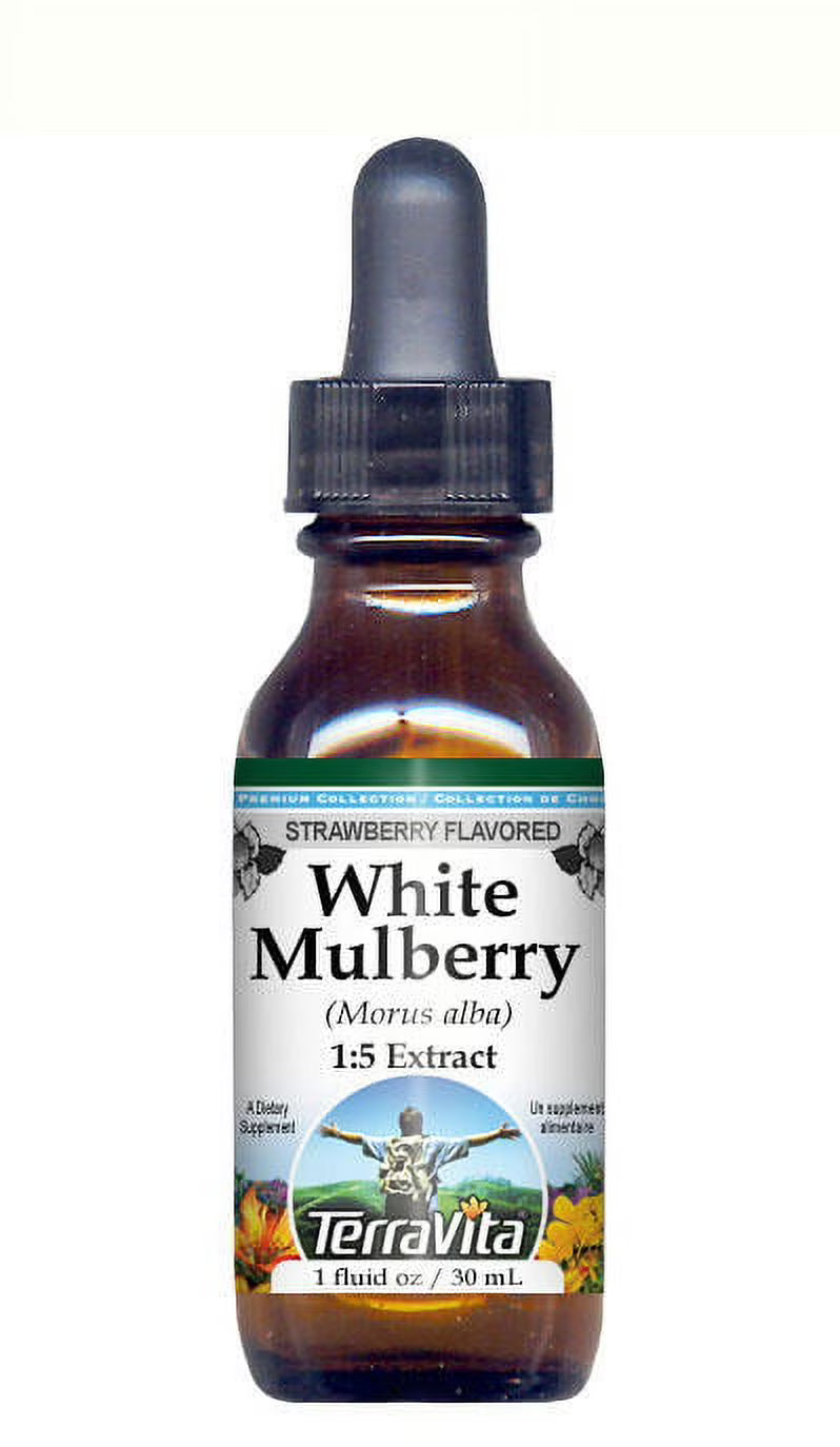 White Mulberry Glycerite Liquid Extract, Strawberry Flavored, 1 oz, 2-Pack C36001