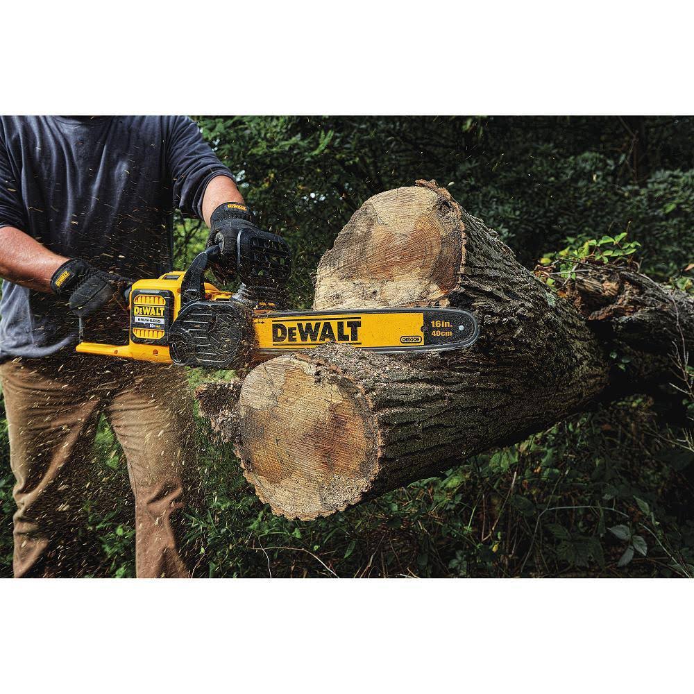 16 in. 60V Max Cordless Brushless Chainsaw with 3.0Ah Battery & Charger with Handheld Blower B1838