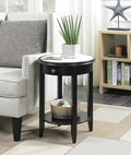 White 1 Drawer End Table with Shelf D54553