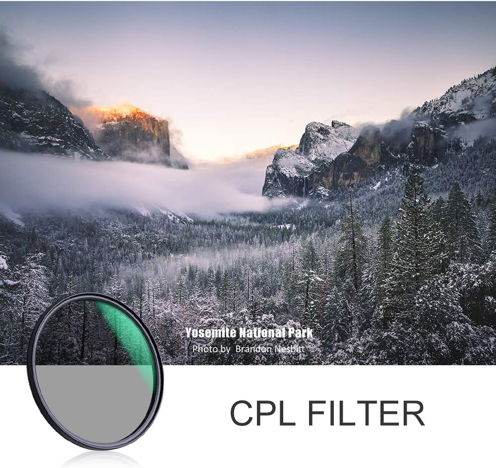 55mm Lens Filter Kit ND8 ND64 CPL Circular Polarizer Filter Set with Multi-Layer Coatings Pack of 2 W2689