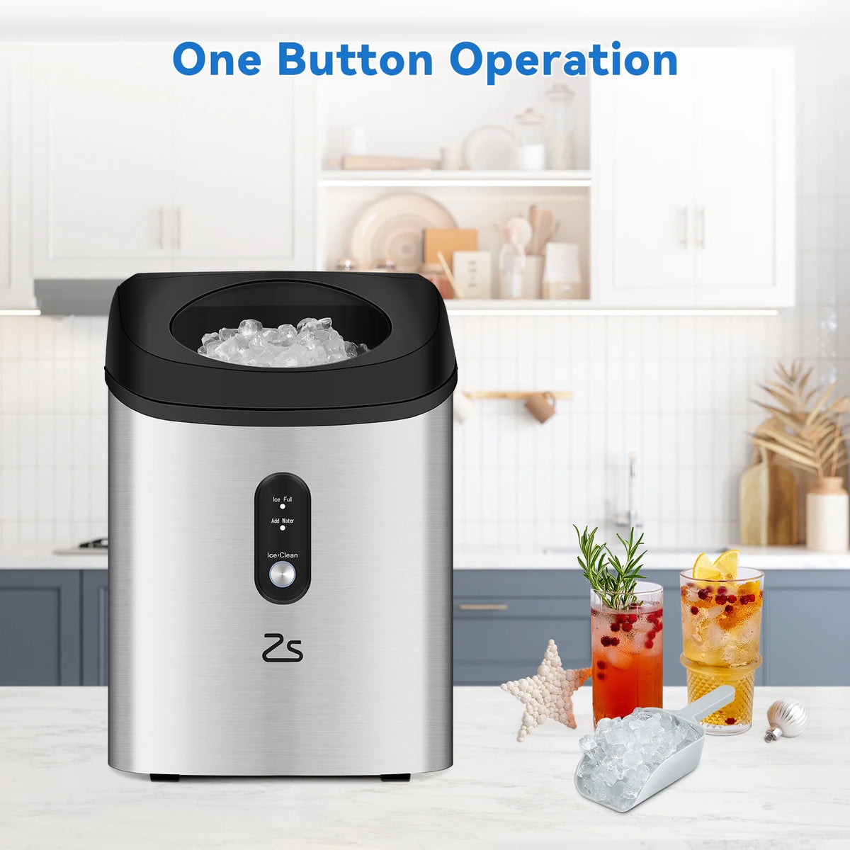 Countertop Nugget Ice Maker with Ice Scoop A3615