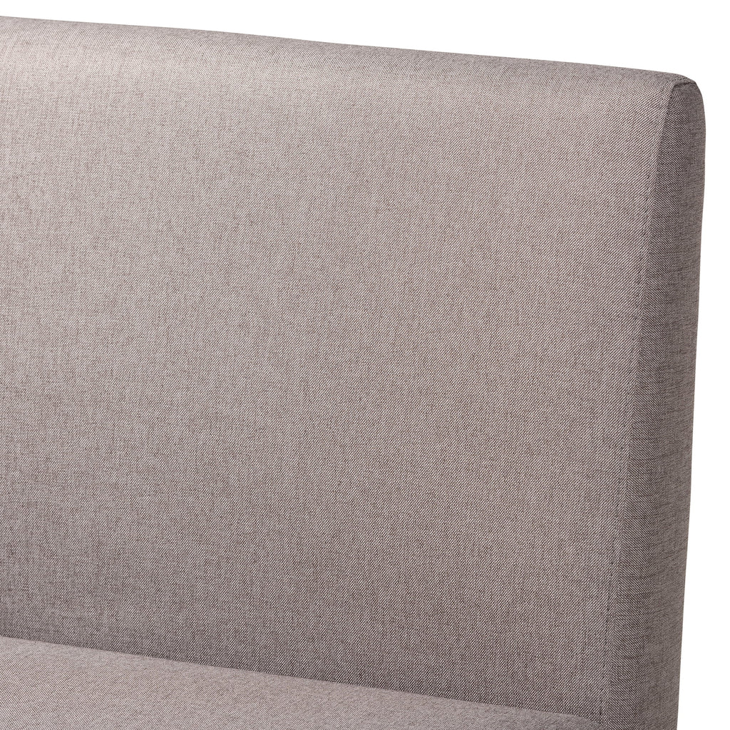 Grey Fabric Upholstered 4-Piece Dining Nook Set C1630