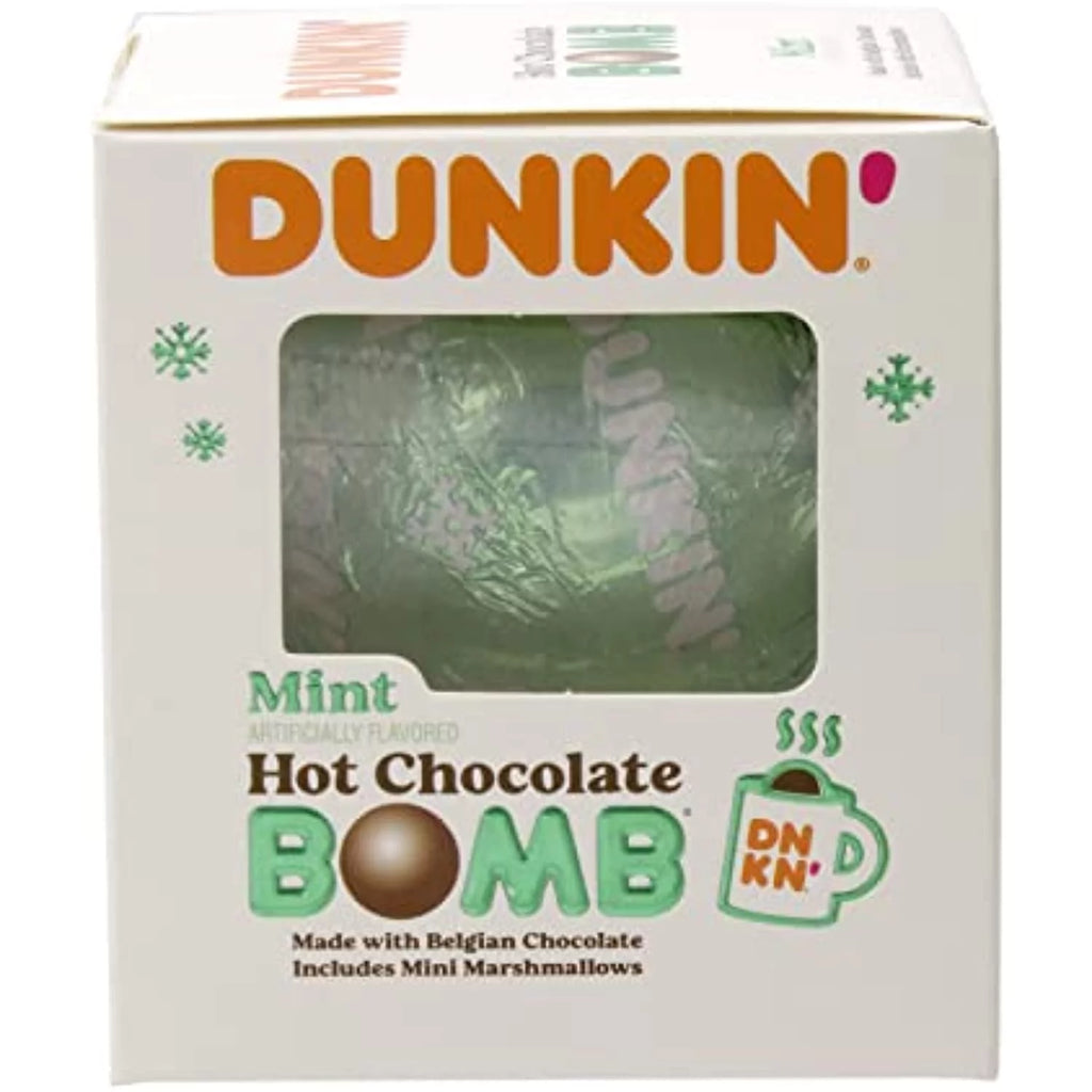 Mint Hot Chocolate Bomb Pack Of 6 Belgian Milk Chocolate with Mini Marshmallows 1.6 Ounce N720317