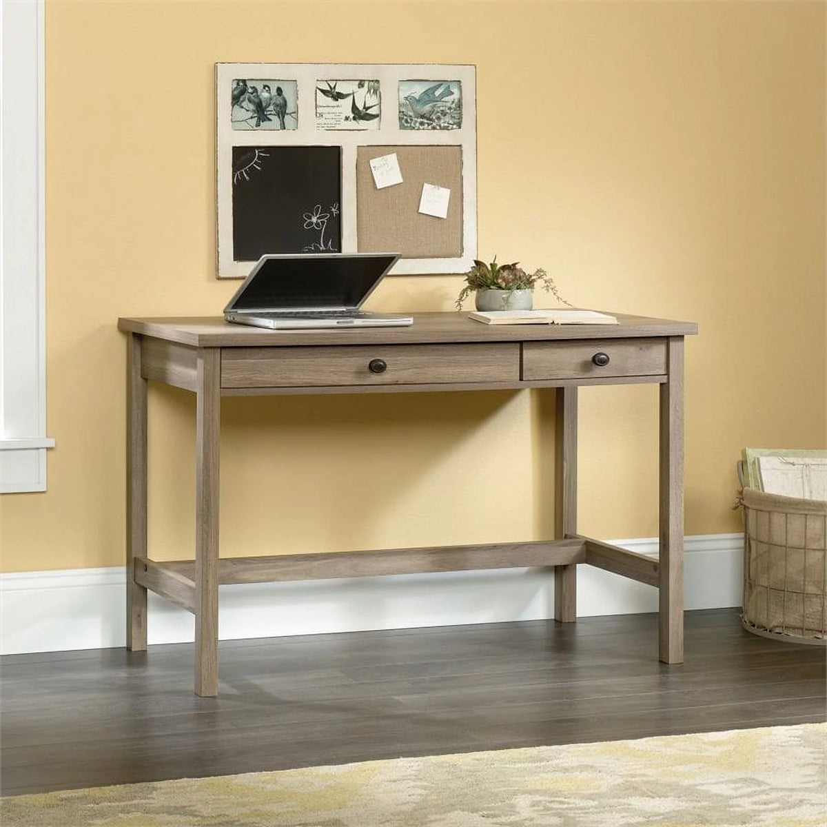 Salt Oak 2-Drawer Engineered Wood Writing Desk I31959