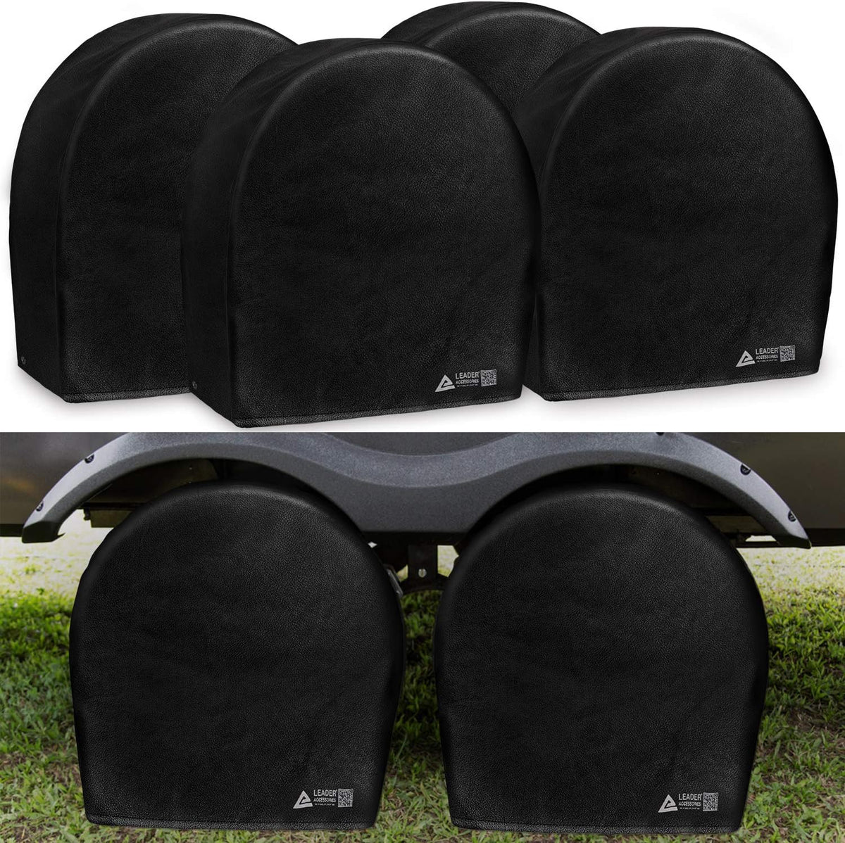 Tire Covers 4 Pack Waterproof Fits 24"-26.5" Diameter Tires Black Pack of 2 K39800