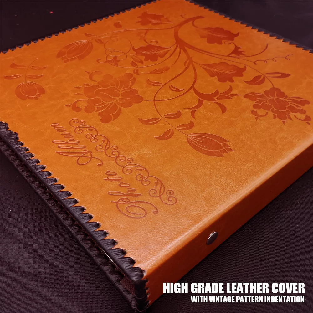 Self Adhesive Photo Album Leather Cover Holds 3X5 4X6 5X7 6X8 8X10 10x12 Photos I833240