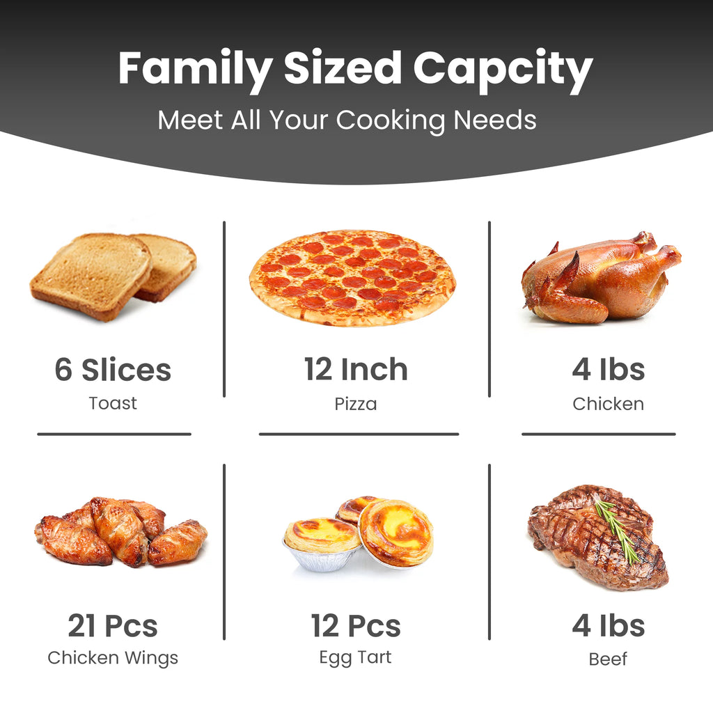 Air Fryer Toaster Oven Combo, 6 Slices 26.4 QT 1750W U767767