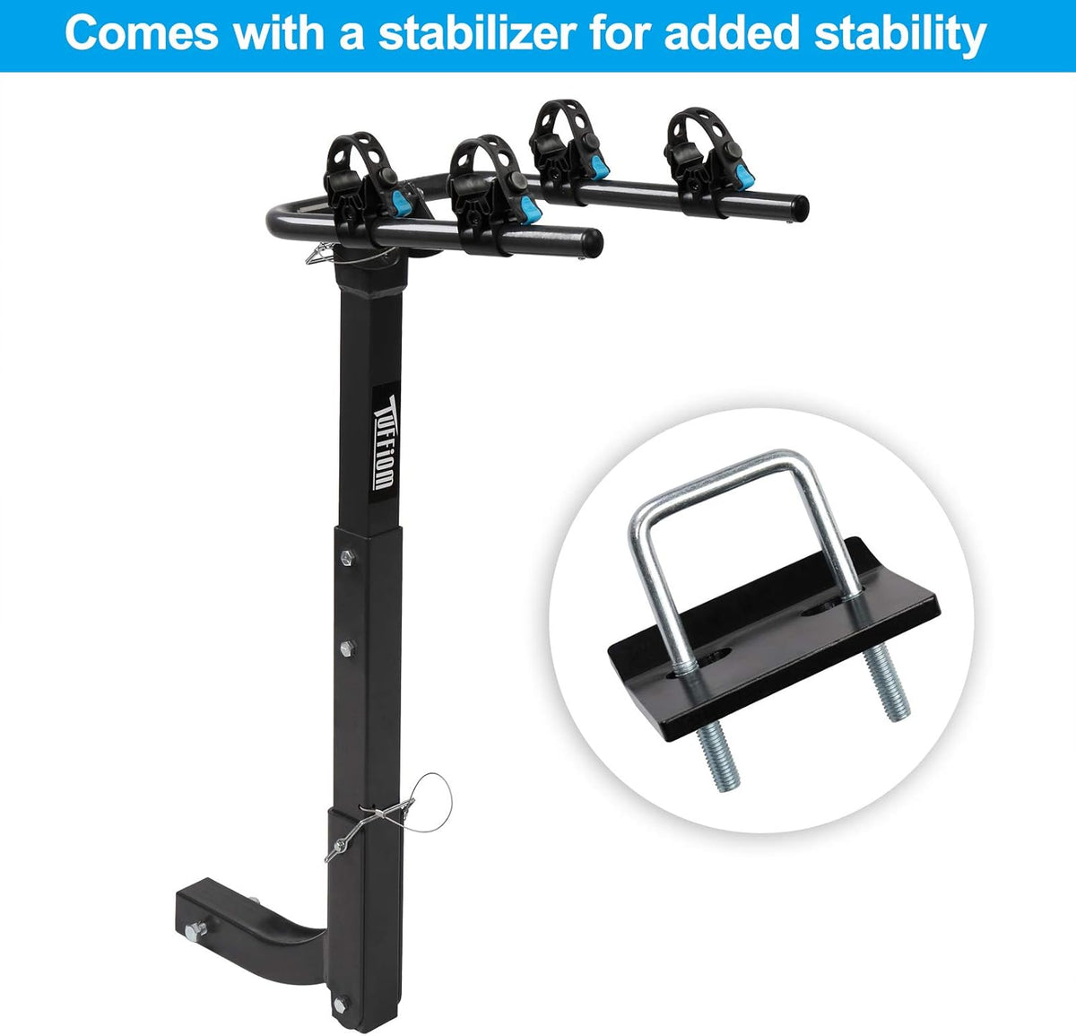 2-Bike Hitch Mount Rack with 2Inch Hitch Receiver, Black W26021
