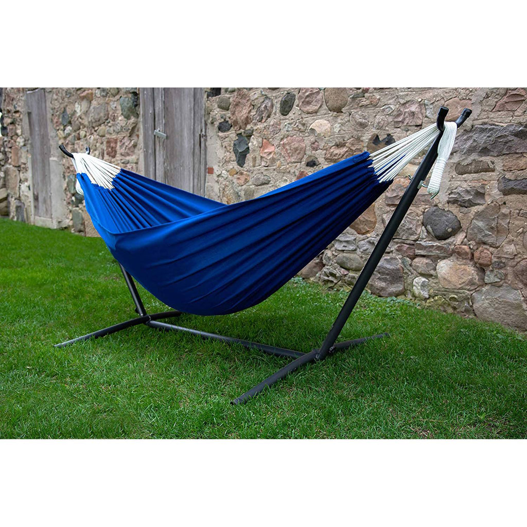 Royal Blue Polyester Hammock with Stand Z17342