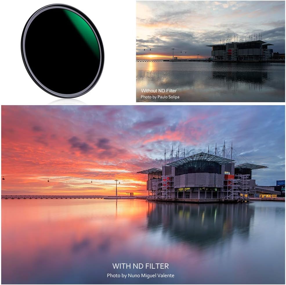 55mm Lens Filter Kit ND8 ND64 CPL Circular Polarizer Filter Set with Multi-Layer Coatings Pack of 2 W2689