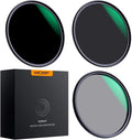 55mm Lens Filter Kit ND8 ND64 CPL Circular Polarizer Filter Set with Multi-Layer Coatings Pack of 2 W2689