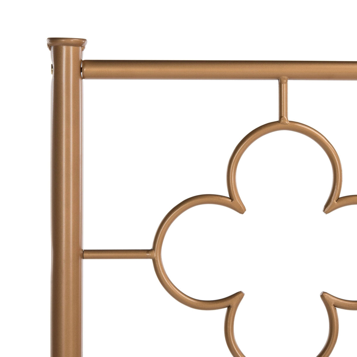 Antique Gold Lattice Metal Full Bed A251