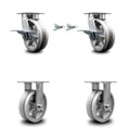 6x22 V Groove Semi Steel Caster with Side Lock Brake B8148
