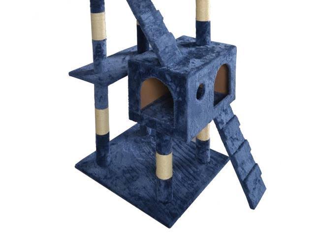 Navy Cat Tree Scratcher Play House Condo Furniture A1132