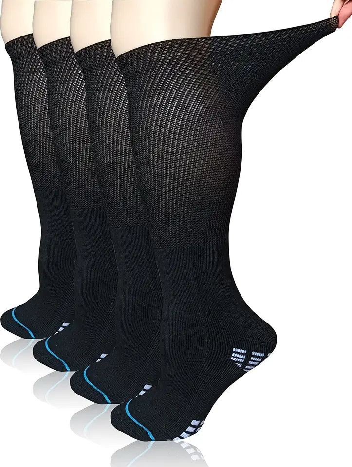Extra Width Socks for Men Women 2 Pairs M647