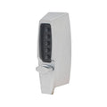 Mechanical Pushbutton Auxiliary Lock with Thumbturn Deadbolt Satin Chrome C46123