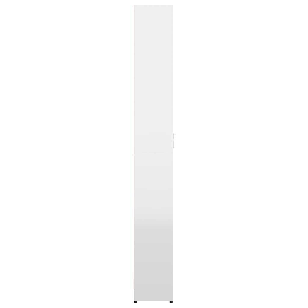 High Gloss White Hallway Wardrobe Chipboard G9953
