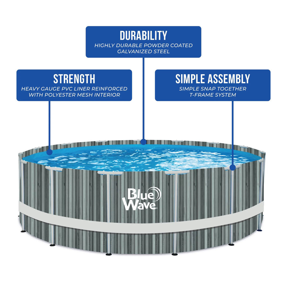 15-ft Round 48-in Deep Above Ground Swimming Pool with Cover N111315