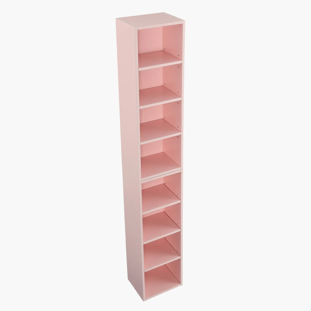 8-Tier Tall Narrow Bookcase with Adjustable Shelves U738344
