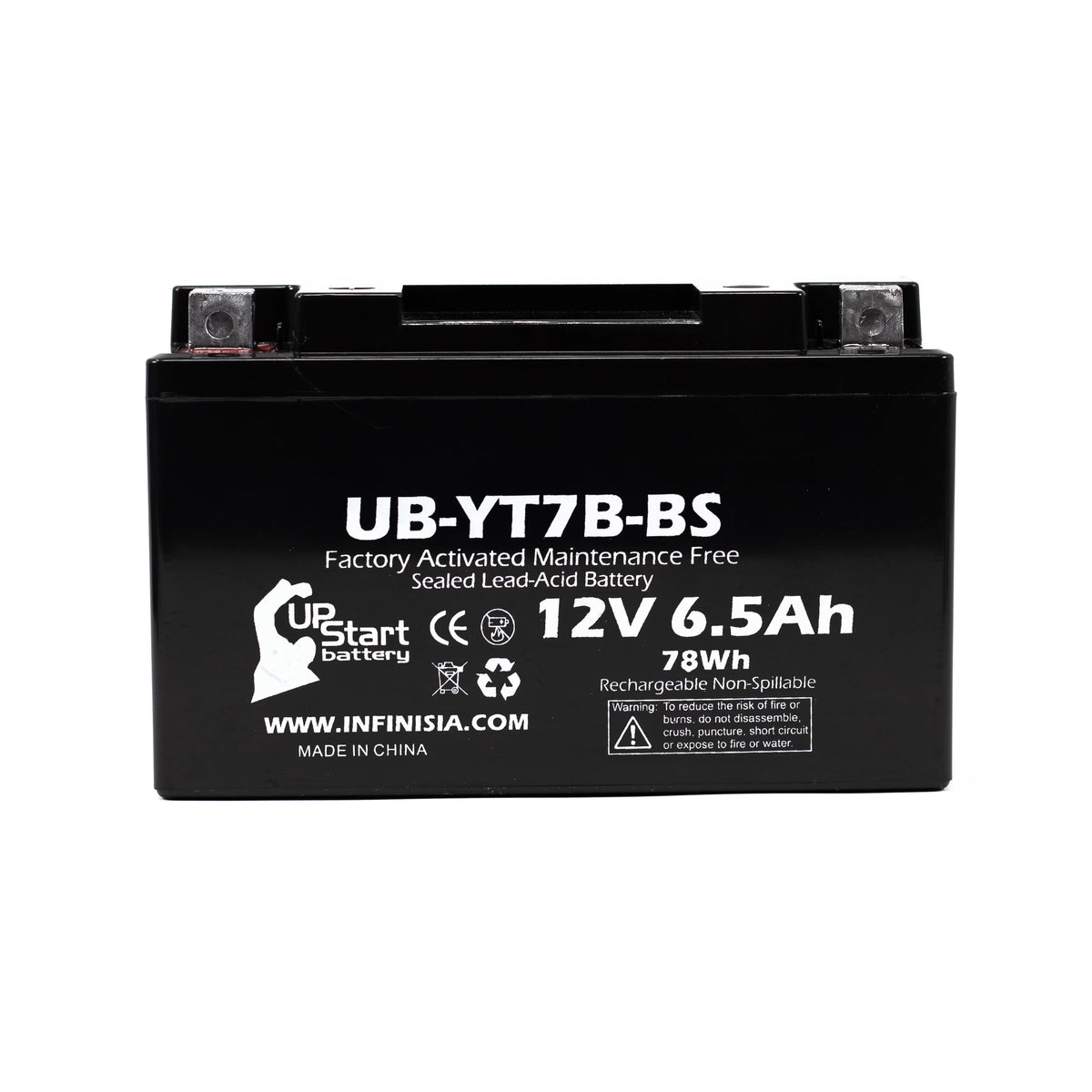 2-Pack 12V 6Ah Motorcycle Battery Z436
