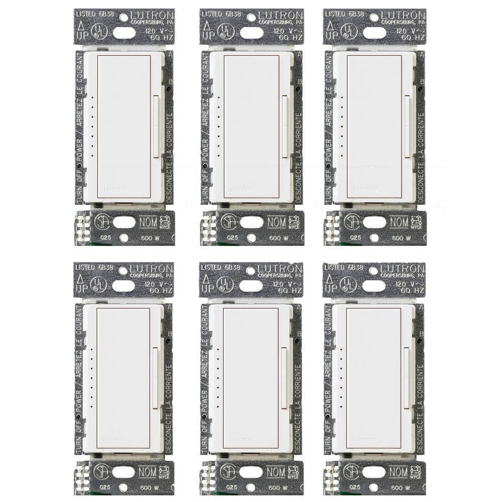 White Single-Pole or Multi-Location Dimmer Switch (6-Pac) M566