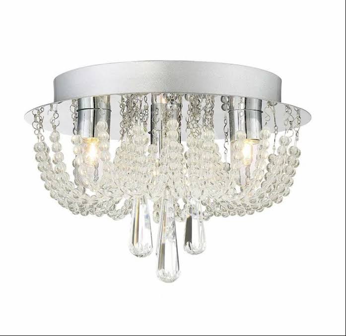 Polished Chrome Flush Mount Light D350864