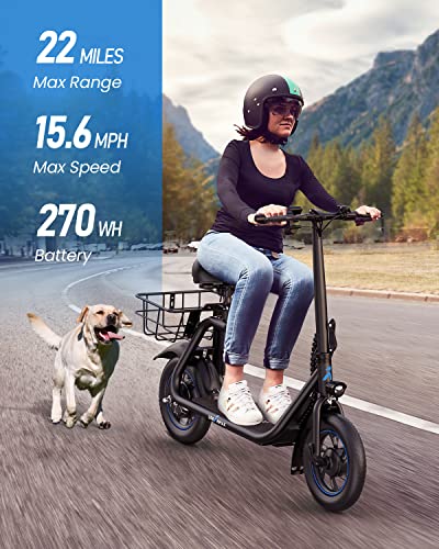 Electric Scooter with Seat, 450W Motor, Foldable X190