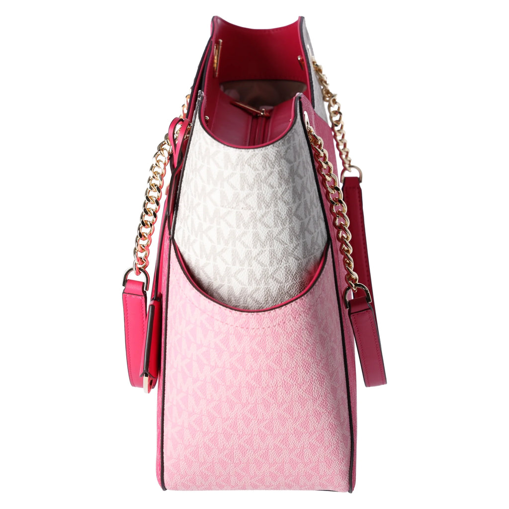 Electric Pink Large Chain Tote Handbag X25048