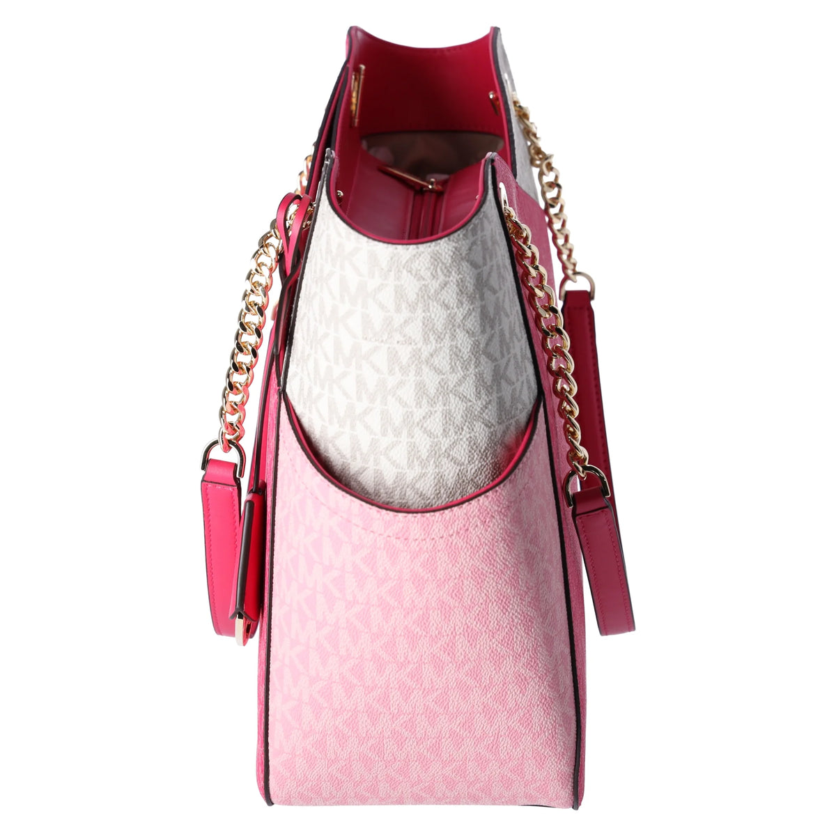 Electric Pink Large Chain Tote Handbag X25048