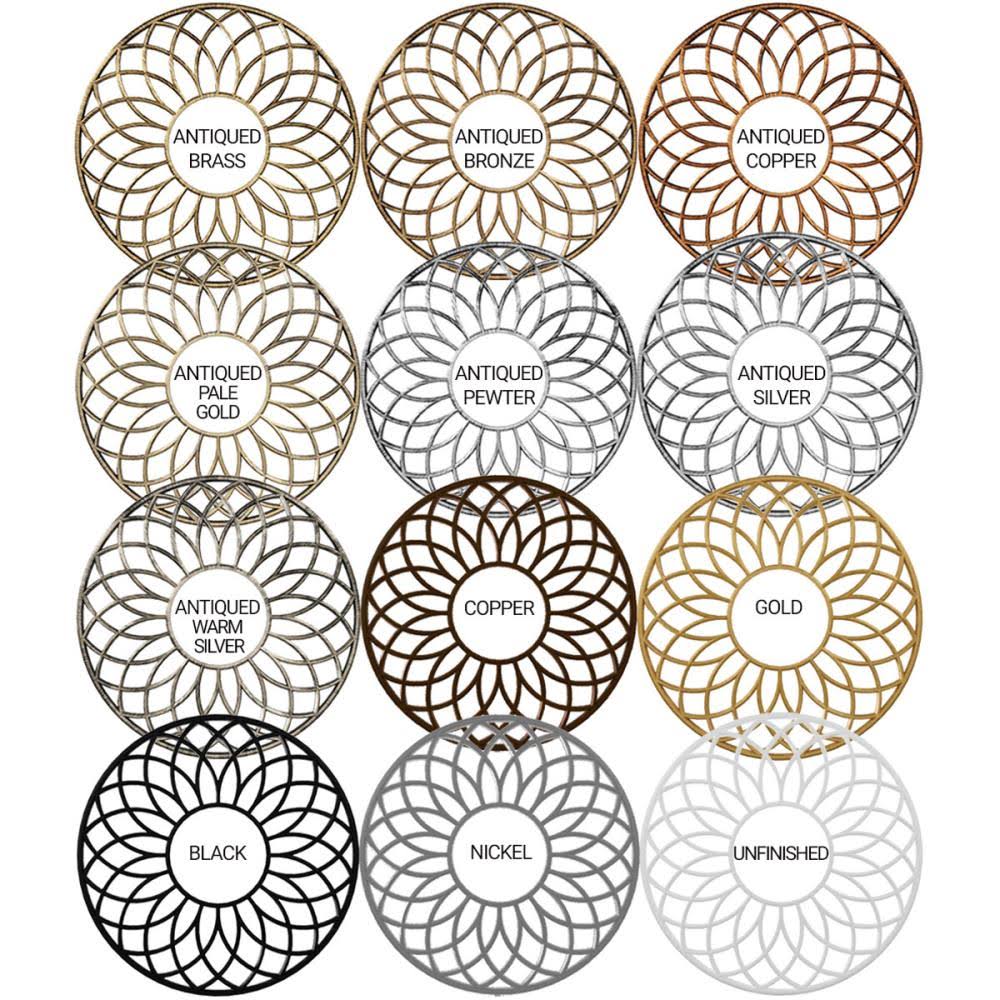 34x22OD x 11 3/4x22ID x 1x22P PVC Pierced Ceiling Medallion I2011