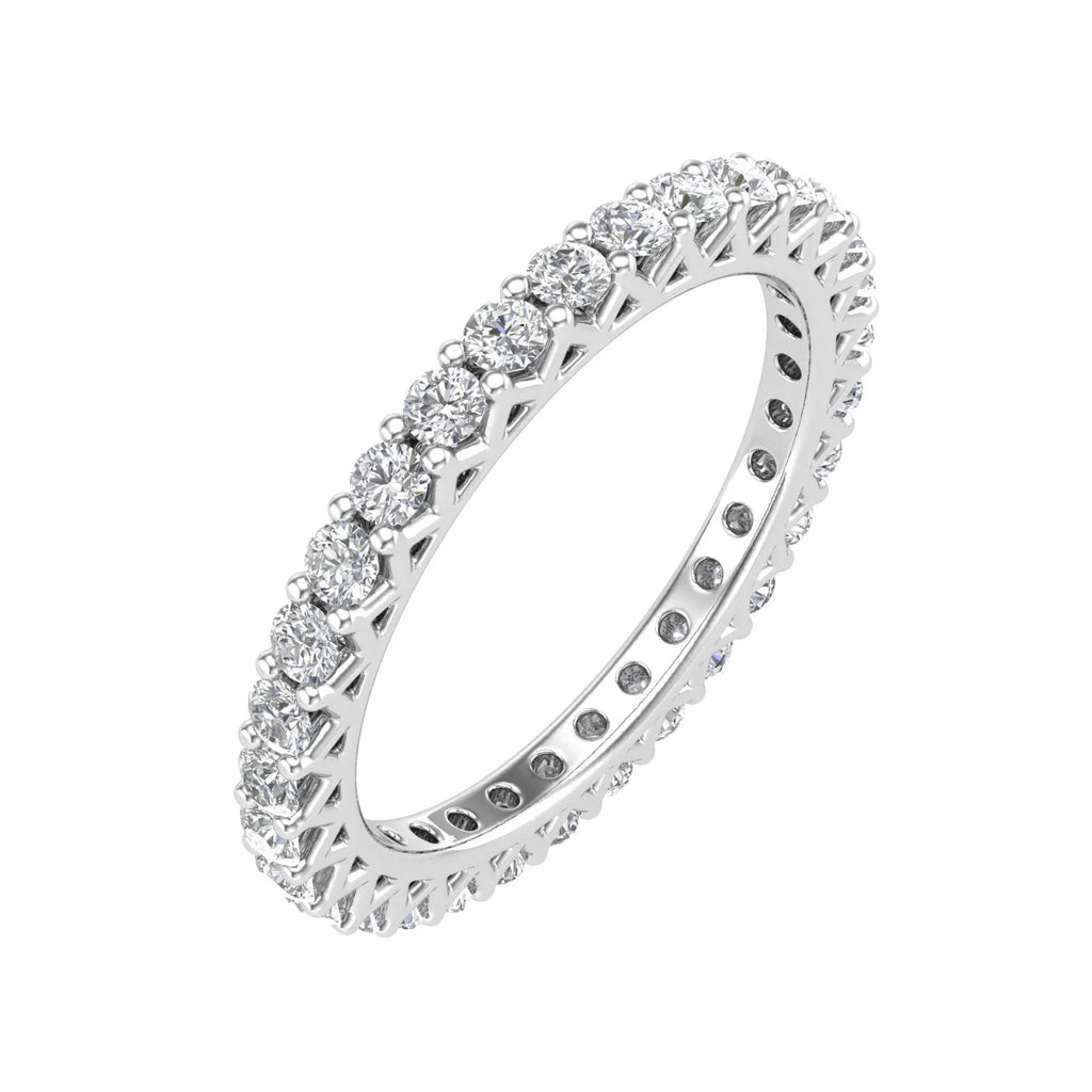 10k White Gold Eternity Band Ring Z52040