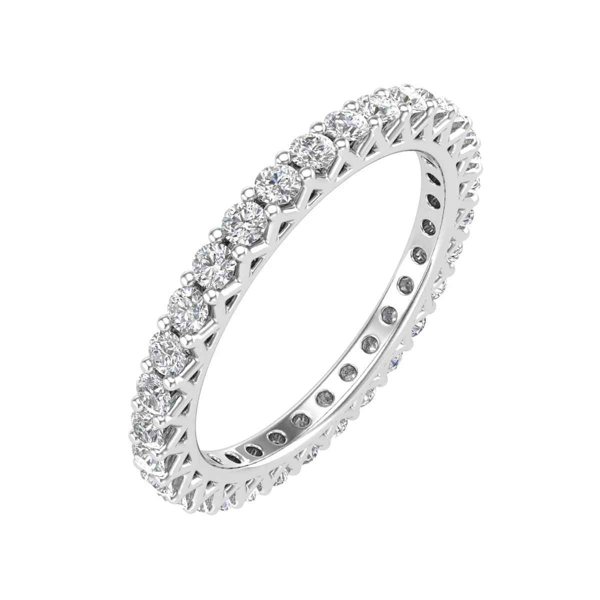 10k White Gold Eternity Band Ring Z52040