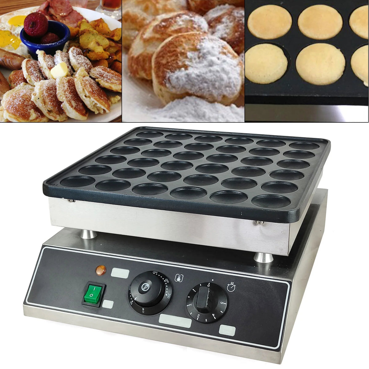 36 Holes 1000W Commercial Electric Nonstick Waffle Maker Machine A22525