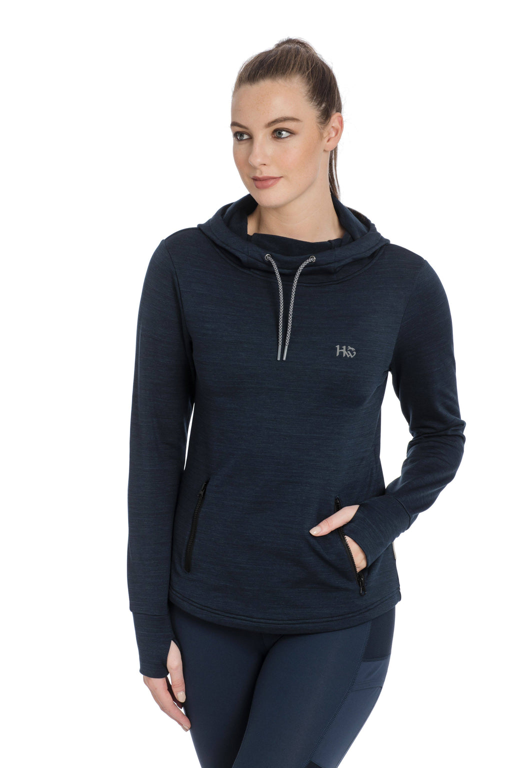 Navy Technical Hooded Fleece L5605