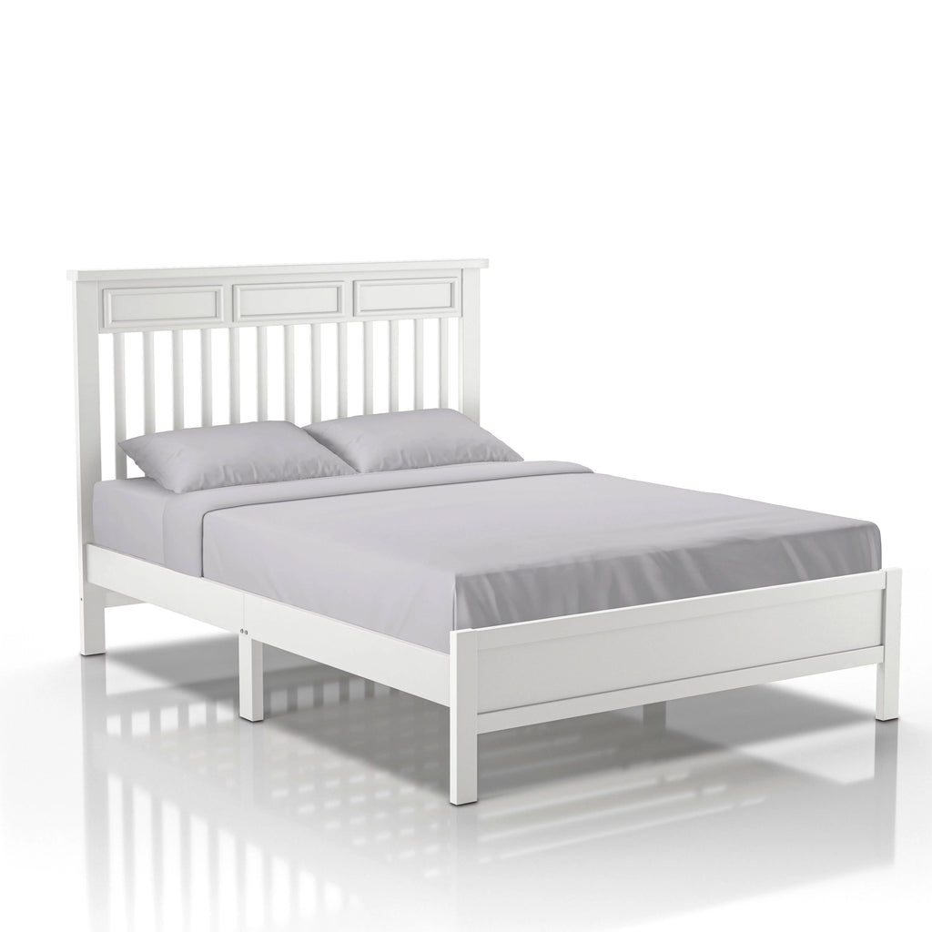 Solid Wood Platform Bed White Full L426120